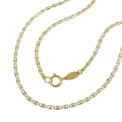 1,5mm Kette Phantasiekette Collier Halskette aus 375 Gold Gelbgold, 45cm