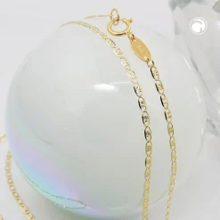 1,5mm Kette Phantasiekette Collier Halskette aus 375 Gold Gelbgold, 45cm
