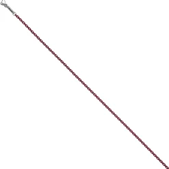 1,9mm Kette Rundankerkette aus Edelstahl dunkelrote Lackierung Halsschmuck, 50cm