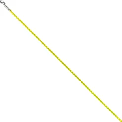 2,1mm Kette Rundankerkette aus Edelstahl mit gelben Lackierung Halsschmuck, 50cm