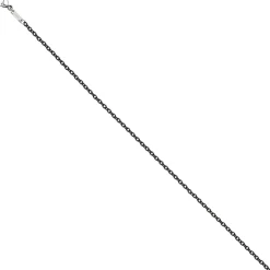 1,9mm Kette Rundankerkette aus Edelstahl mit grauen Lackierung Halsschmuck, 50cm