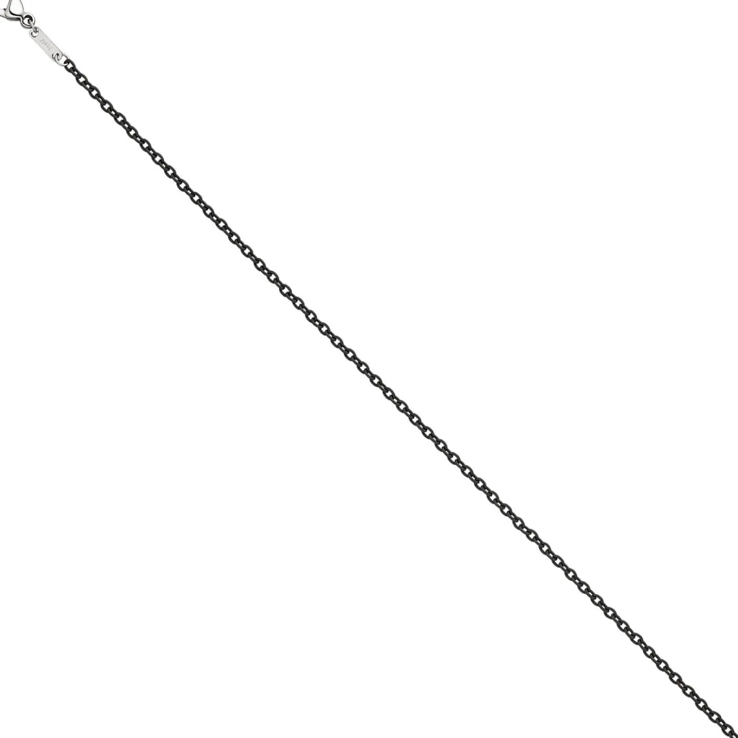 1,9mm Kette Rundankerkette aus Edelstahl mit grauen Lackierung Halsschmuck, 50cm