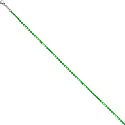 1,9mm Kette Rundankerkette aus Edelstahl mit grünen Lackierung Halsschmuck, 50cm