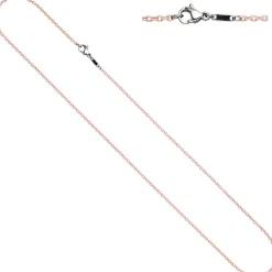 1,9mm Kette Rundankerkette aus Edelstahl mit rosa Lackierung Halsschmuck, 42cm