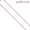 1,9mm Kette Rundankerkette aus Edelstahl mit roten Lackierung Halsschmuck, 42cm
