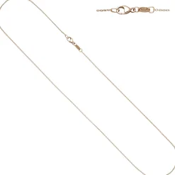 1mm Kette Rundankerkette, rund, 585 Gold Rotgold Halsschmuck Rotgoldkette, 42cm