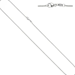 1,2mm Kette Rundpanzerkette aus 950 Platin Halsschmuck, 45cm