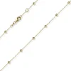 3mm Kügelchen Ankerkette Armband Armkette aus 585 Gold Gelbgold 18-19cm