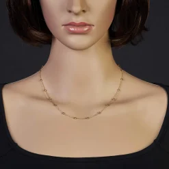 3mm Kügelchen Ankerkette Halskette Kette Collier aus 585 Gold Gelbgold 42-45cm