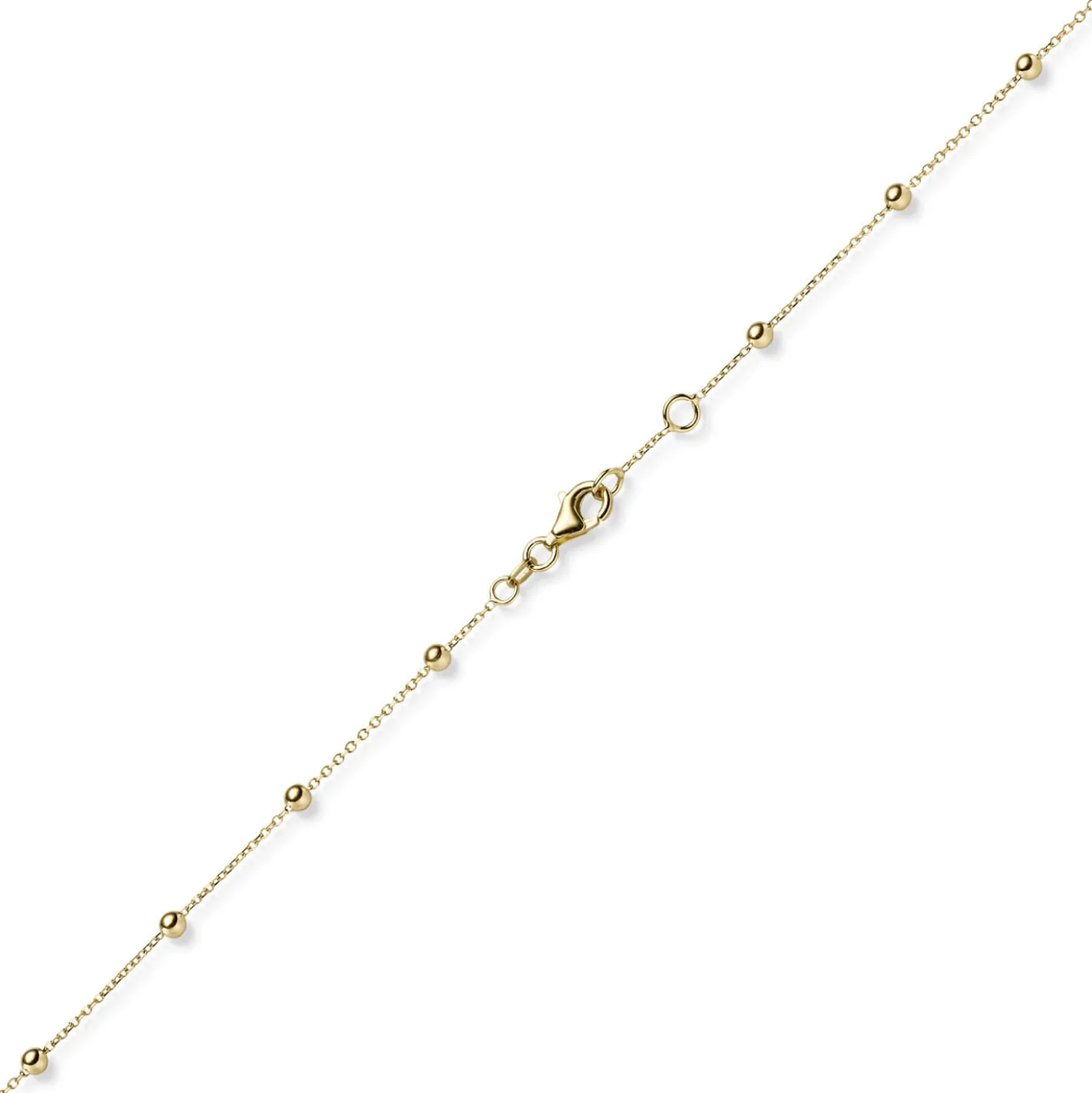 3mm Kügelchen Ankerkette Halskette Kette Collier aus 585 Gold Gelbgold 42-45cm
