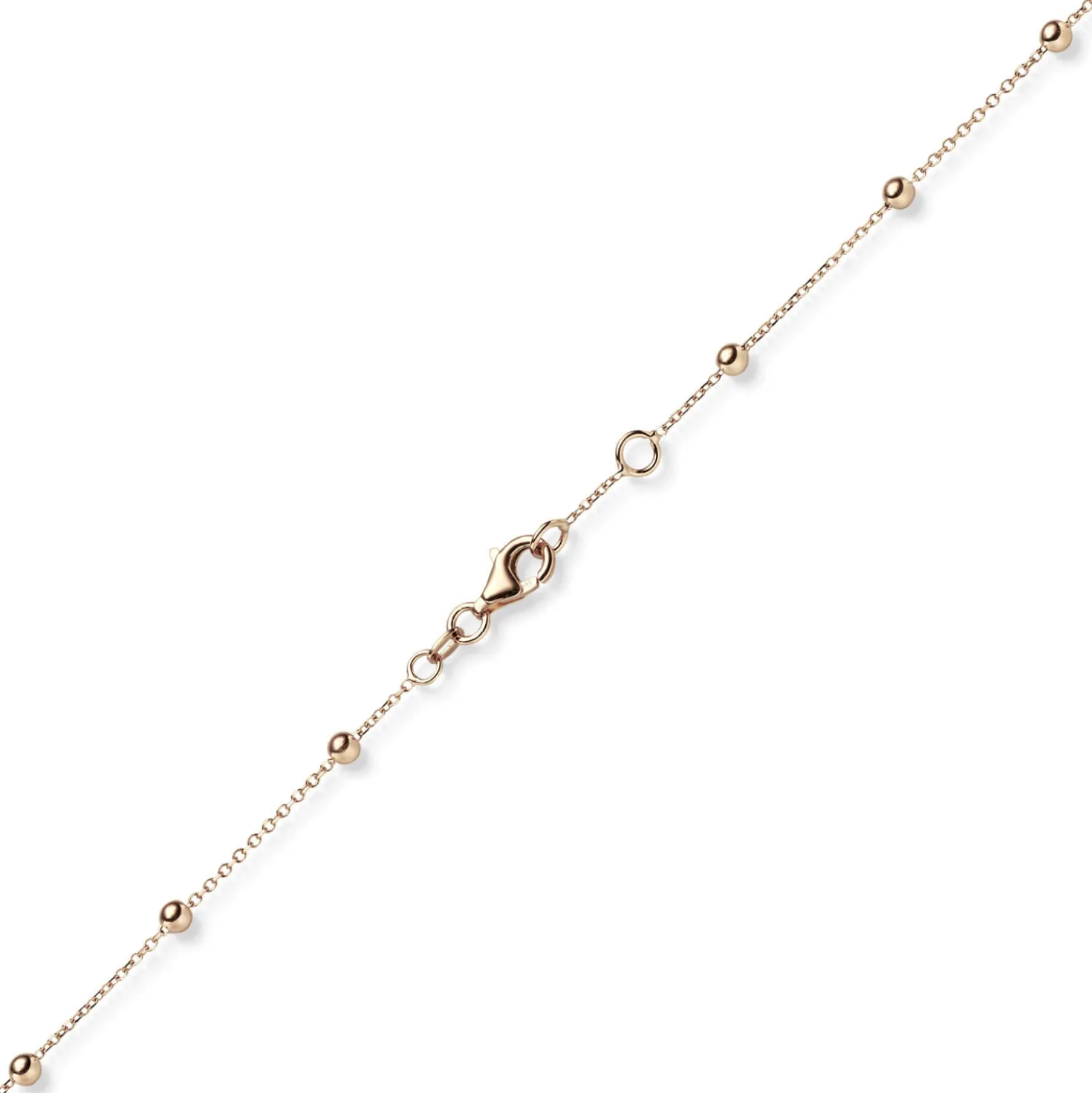 3mm Kügelchen Ankerkette Halskette Kette Collier aus 585 Gold Rotgold 42-45cm