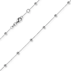 3mm Kügelchen Ankerkette Halskette Kette Collier aus 585 Gold Weißgold 42-45cm