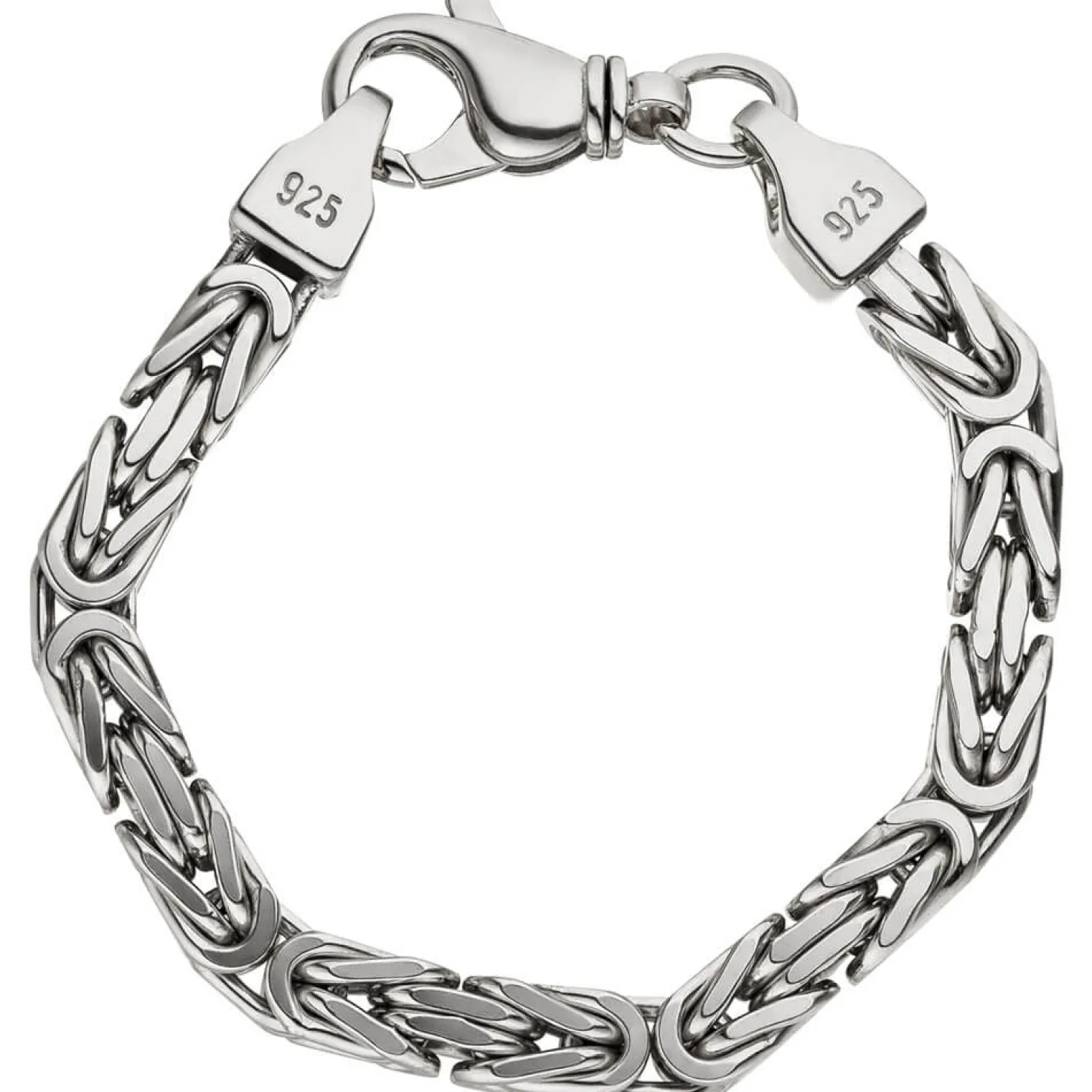7mm Königsarmband Armband Armschmuck aus 925 Silber 23cm Herren