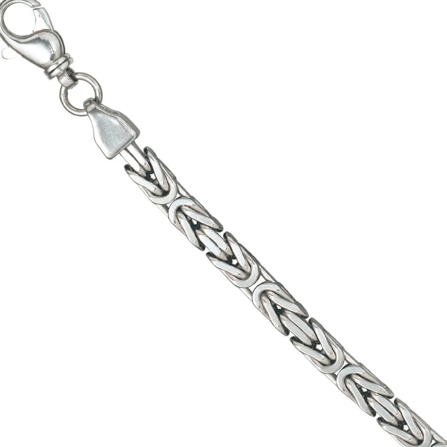 7mm Königsarmband Armband Armschmuck aus 925 Silber 23cm Herren