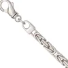 6mm Königsarmband Armkette Armschmuck 925 Silber rhodiniert massiv Herren 21cm