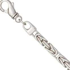 6mm Königsarmband Armkette Armschmuck 925 Silber rhodiniert massiv Herren 21cm