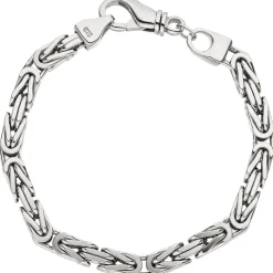 6mm Königsarmband Armkette Armschmuck 925 Silber rhodiniert massiv Herren 21cm