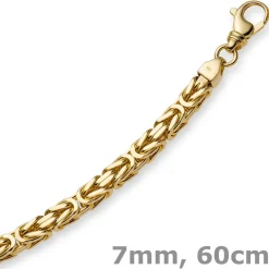 7mm Königskette aus 585 Gold Gelbgold Kette Halskette 60cm Herren