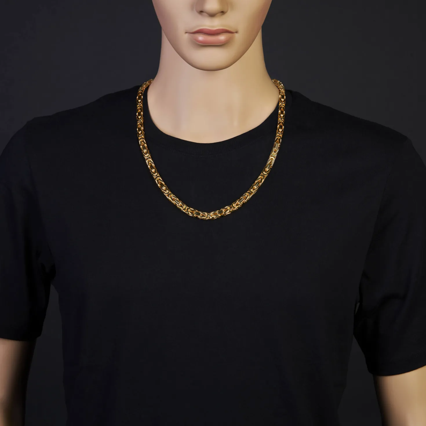 7mm Königskette aus 750 Gold Gelbgold Kette Halskette 65cm Herren