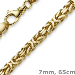 7mm Königskette aus 750 Gold Gelbgold Kette Halskette 65cm Herren
