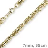 7mm Königskette aus 585 Gold Gelbgold Kette Halskette 55cm rund abgerundet