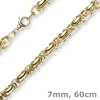 7mm Königskette aus 585 Gold Gelbgold Kette Halskette 60cm rund abgerundet