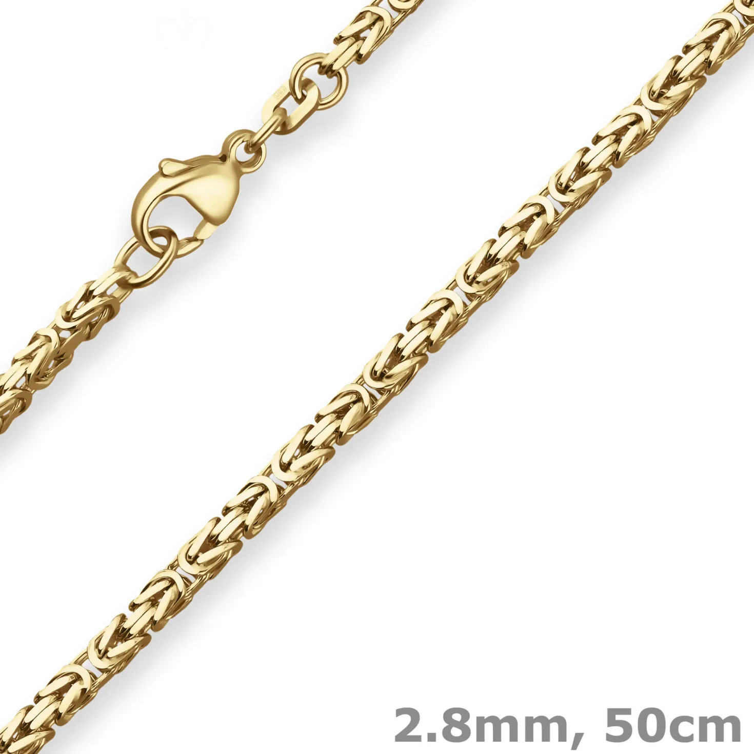 2,8mm Königskette Goldkette Collier Halskette aus 333 Gold Gelbgold 50cm