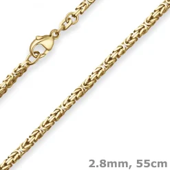 2,8mm Königskette Goldkette Collier Halskette aus 333 Gold Gelbgold 55cm