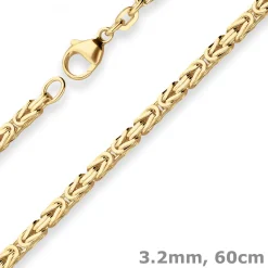 3,2mm Königskette Goldkette Collier Halskette aus 585 Gold Gelbgold 60cm