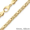4mm Königskette Goldkette Collier Halskette aus 333 Gold Gelbgold 60cm