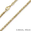 2,8mm Königskette Goldkette Collier Halskette aus 333 Gold Gelbgold 45cm