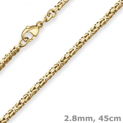 2,8mm Königskette Goldkette Collier Halskette aus 333 Gold Gelbgold 45cm