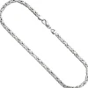 6mm Königskette Halskette Collier aus echtem 925 Silber rhodiniert massiv 60cm