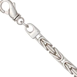 6mm Königskette Halskette Collier aus echtem 925 Silber rhodiniert massiv 50cm