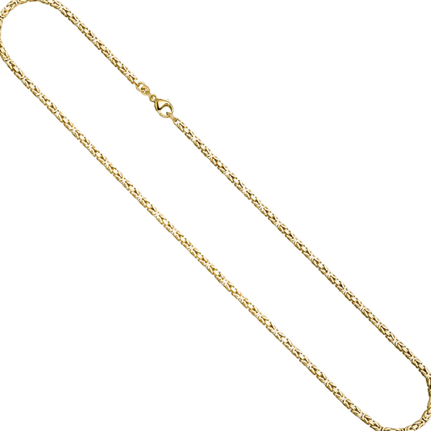 2,8mm Königskette Halskette Collier aus 333 Gold Gelbgold massiv 50cm