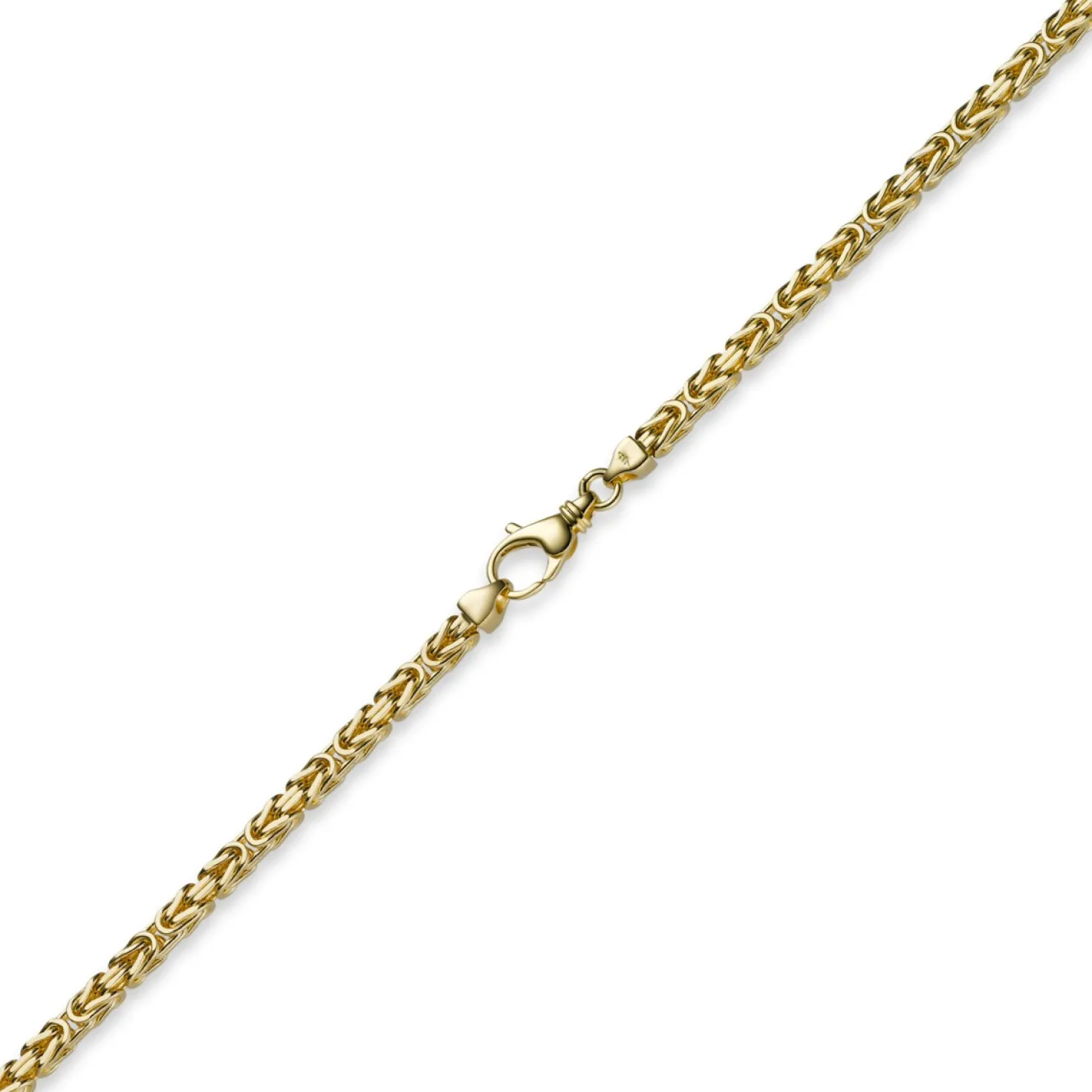 3,5mm Königskette Halskette Kette aus 750 Gold Gelbgold, 50cm, Unisex