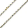 4,5mm Königskette Halskette Kette aus 585 Gold gelb/weiß bicolor 50cm Unisex