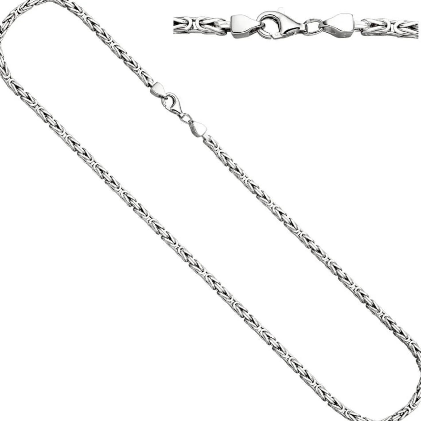 3,1mm Königskette Kette Collier Halsschmuck 925 Silber 45cm Unisex