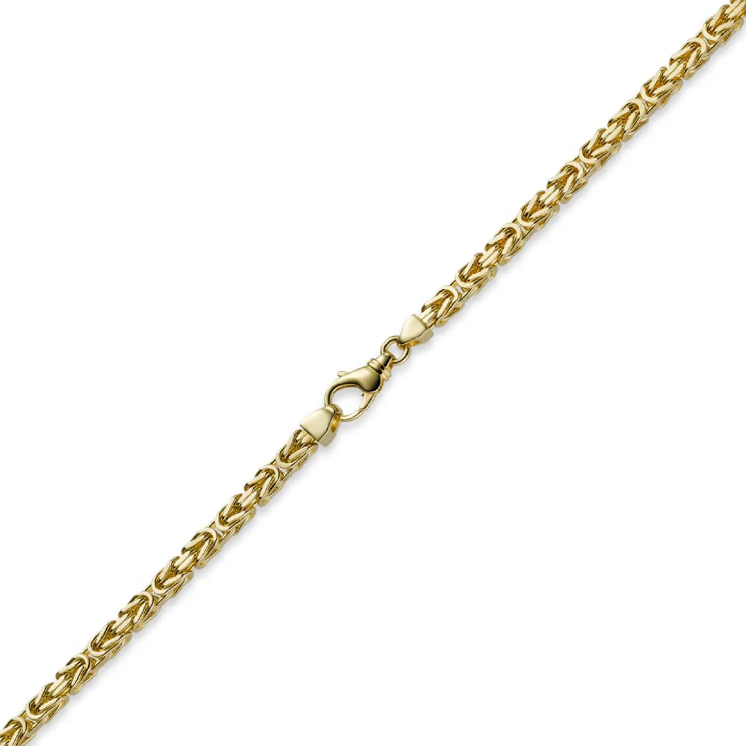 5mm Königskette Kette Halskette aus 750 Gold Gelbgold, 65cm, Herren