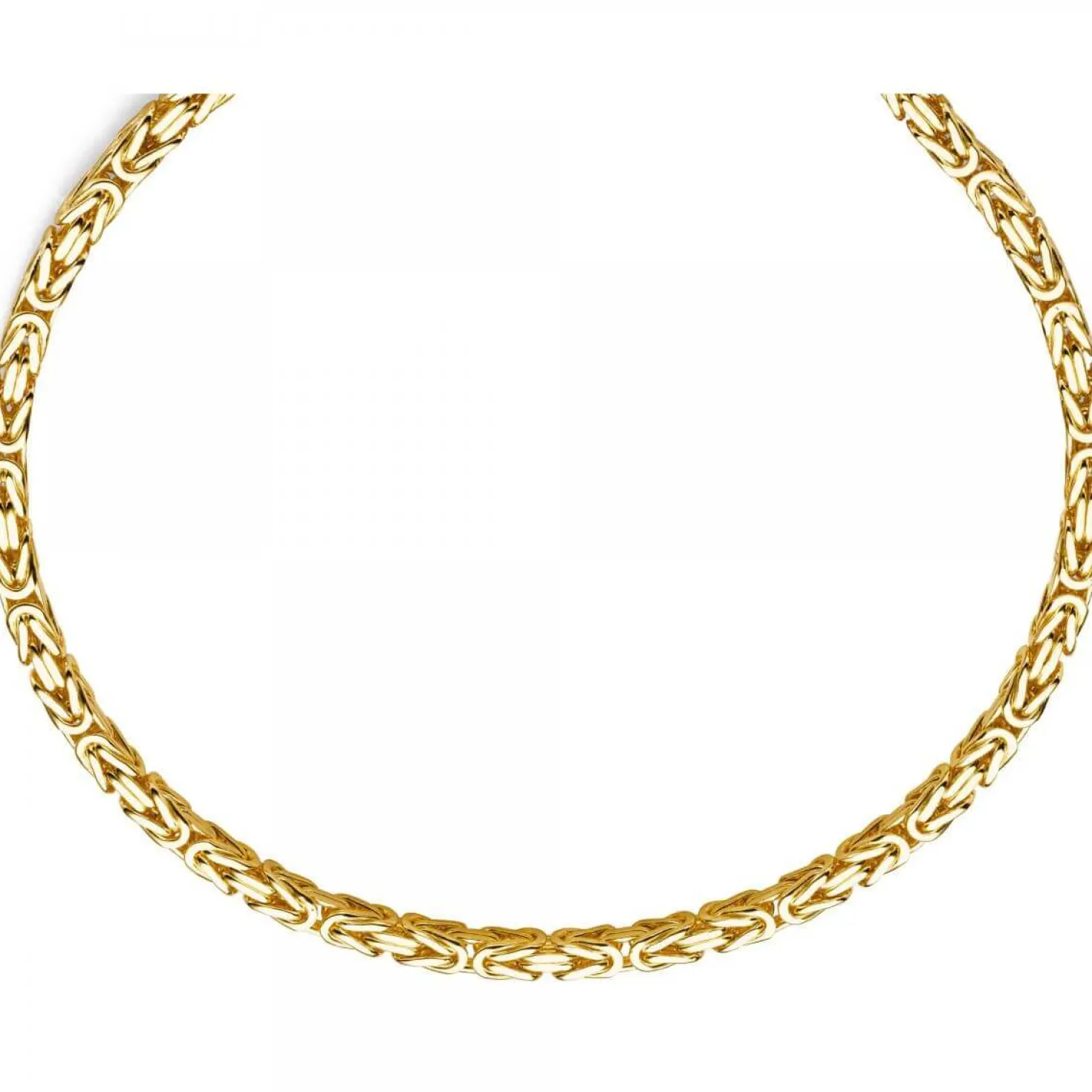 10mm Königskette Kette Halskette aus 585 Gold Gelbgold 65cm Herren