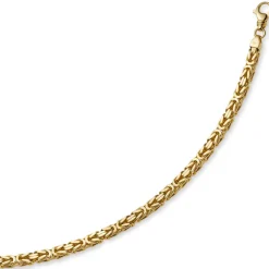 10mm Königskette Kette Halskette aus 585 Gold Gelbgold 65cm Herren