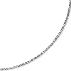 5mm Königskette Kette Halskette aus 750 Gold Weißgold, 60cm, Herren