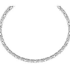 9mm Königskette Kette Halskette aus 585 Gold Weißgold 65cm Herren