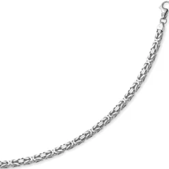9mm Königskette Kette Halskette aus 585 Gold Weißgold 65cm Herren