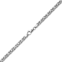 9mm Königskette Kette Halskette aus 585 Gold Weißgold 70cm Herren