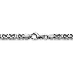 9mm Königskette Kette Halskette aus 585 Gold Weißgold 70cm Herren