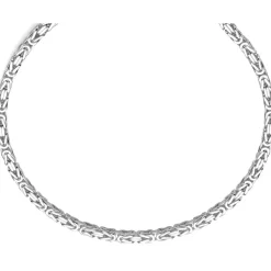 9mm Königskette Kette Halskette aus 585 Gold Weißgold 60cm Herren