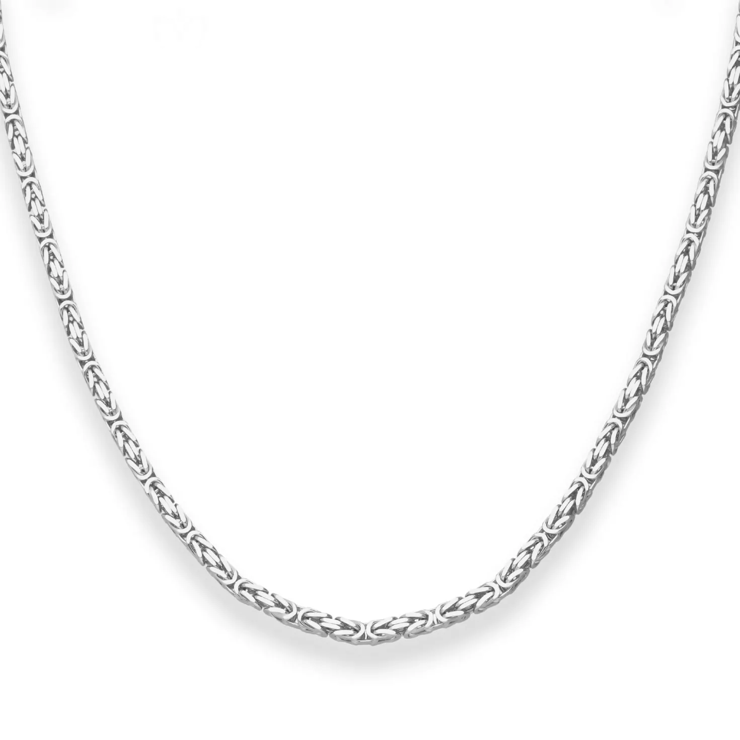 2,8mm Königskette Silberkette Collier Halskette aus 925 Silber 50cm