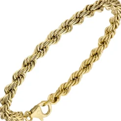 4,9mm Kordelarmband Armkette Armschmuck aus 585 Gold Gelbgold 19cm