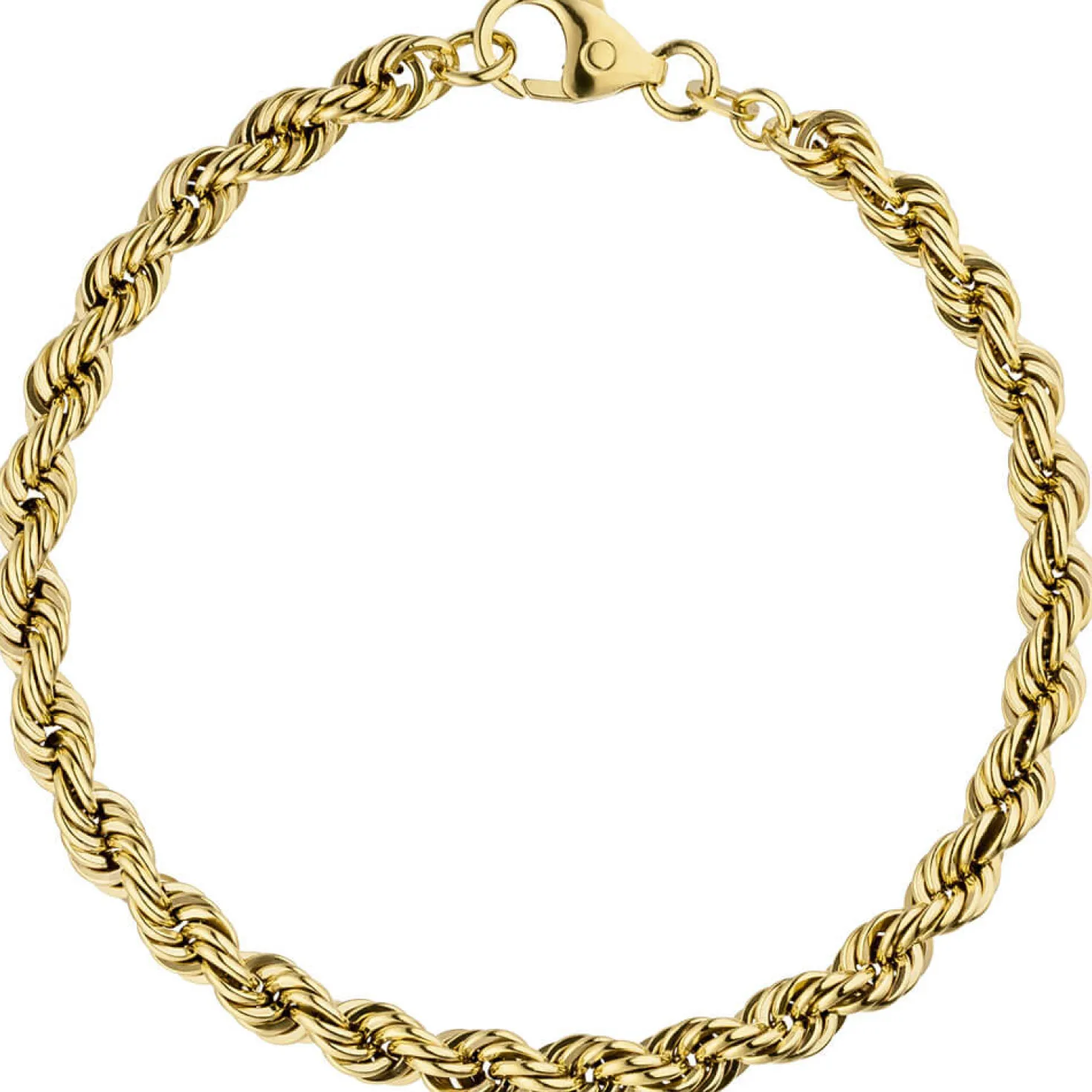 4,9mm Kordelarmband Armkette Armschmuck aus 585 Gold Gelbgold 19cm